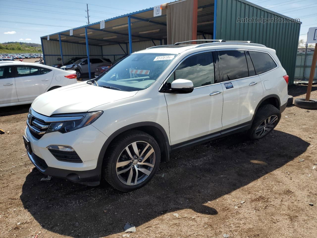 2016 Honda Pilot Elite Белый vin: 5FNYF6H03GB030792