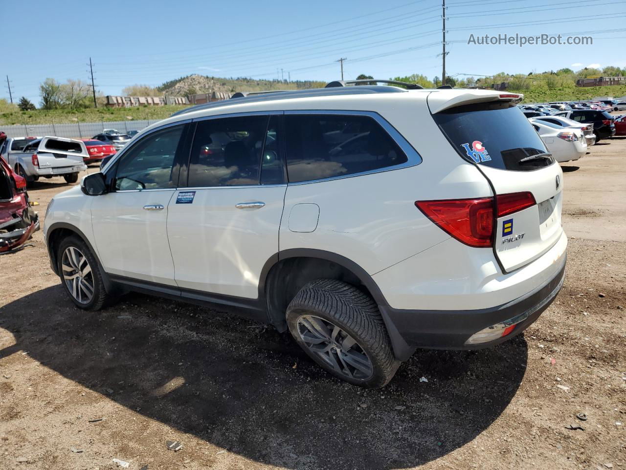 2016 Honda Pilot Elite Белый vin: 5FNYF6H03GB030792