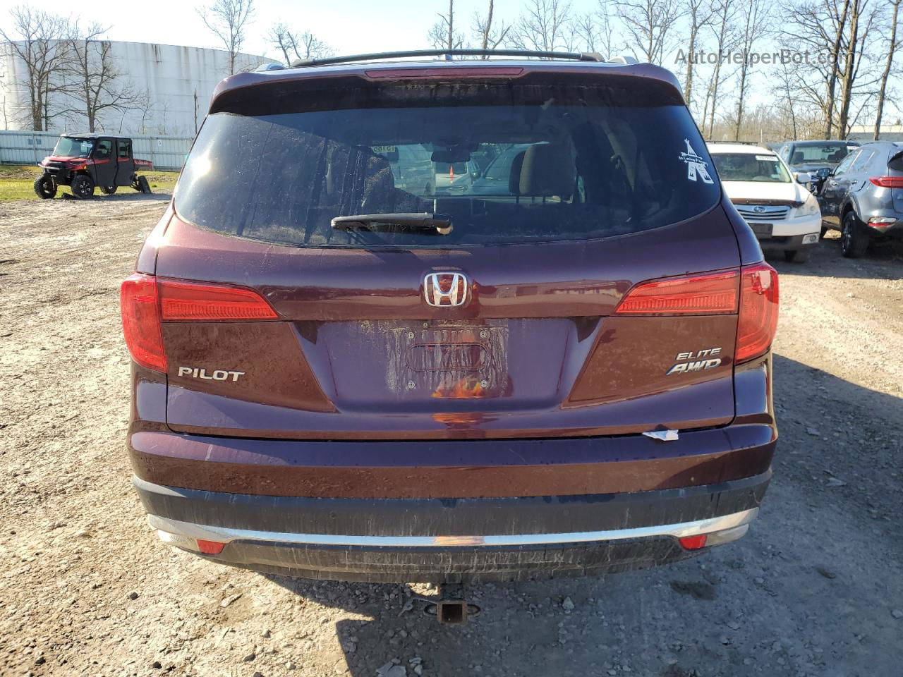 2017 Honda Pilot Elite Burgundy vin: 5FNYF6H03HB043592