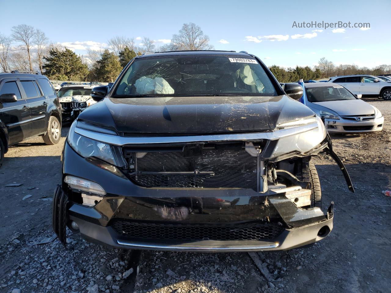 2017 Honda Pilot Elite Черный vin: 5FNYF6H03HB065902