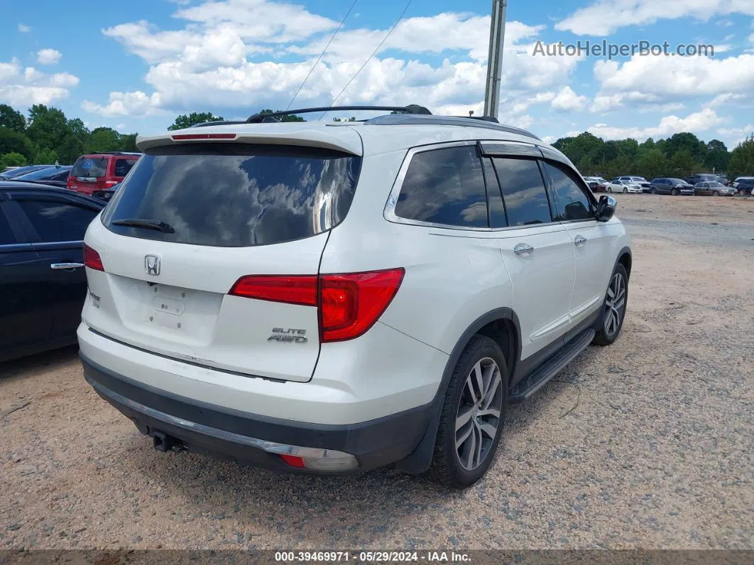 2016 Honda Pilot Elite White vin: 5FNYF6H04GB055460