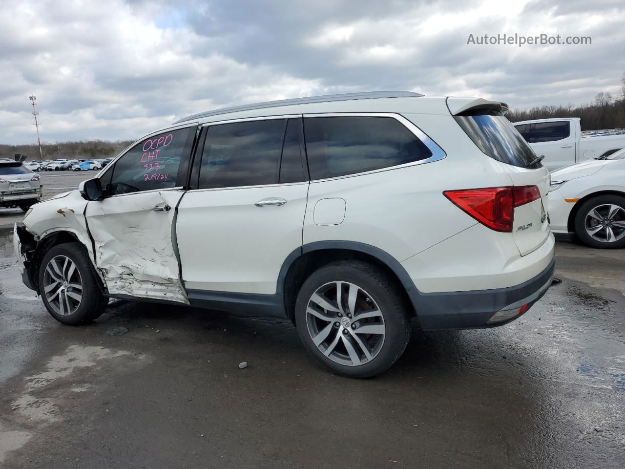 2016 Honda Pilot Elite White vin: 5FNYF6H04GB109193