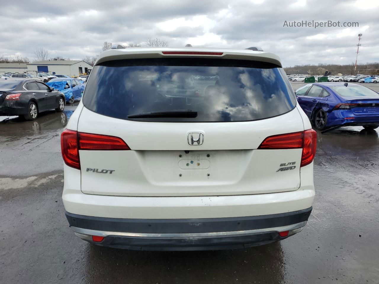 2016 Honda Pilot Elite Белый vin: 5FNYF6H04GB109193