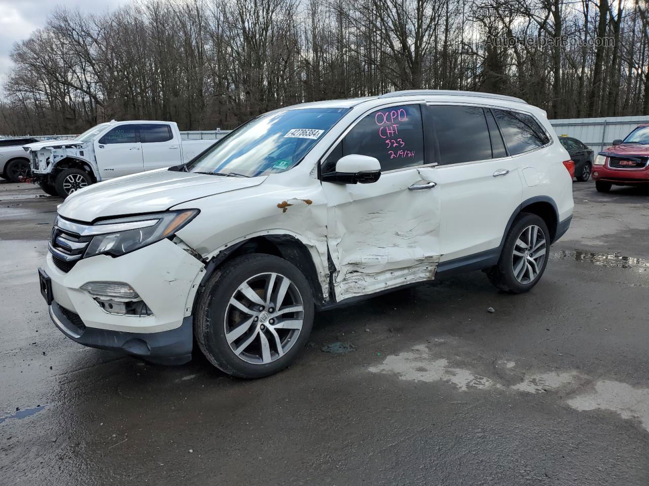 2016 Honda Pilot Elite White vin: 5FNYF6H04GB109193