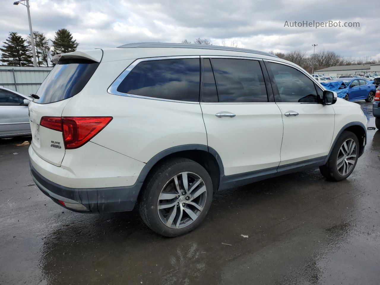 2016 Honda Pilot Elite Белый vin: 5FNYF6H04GB109193