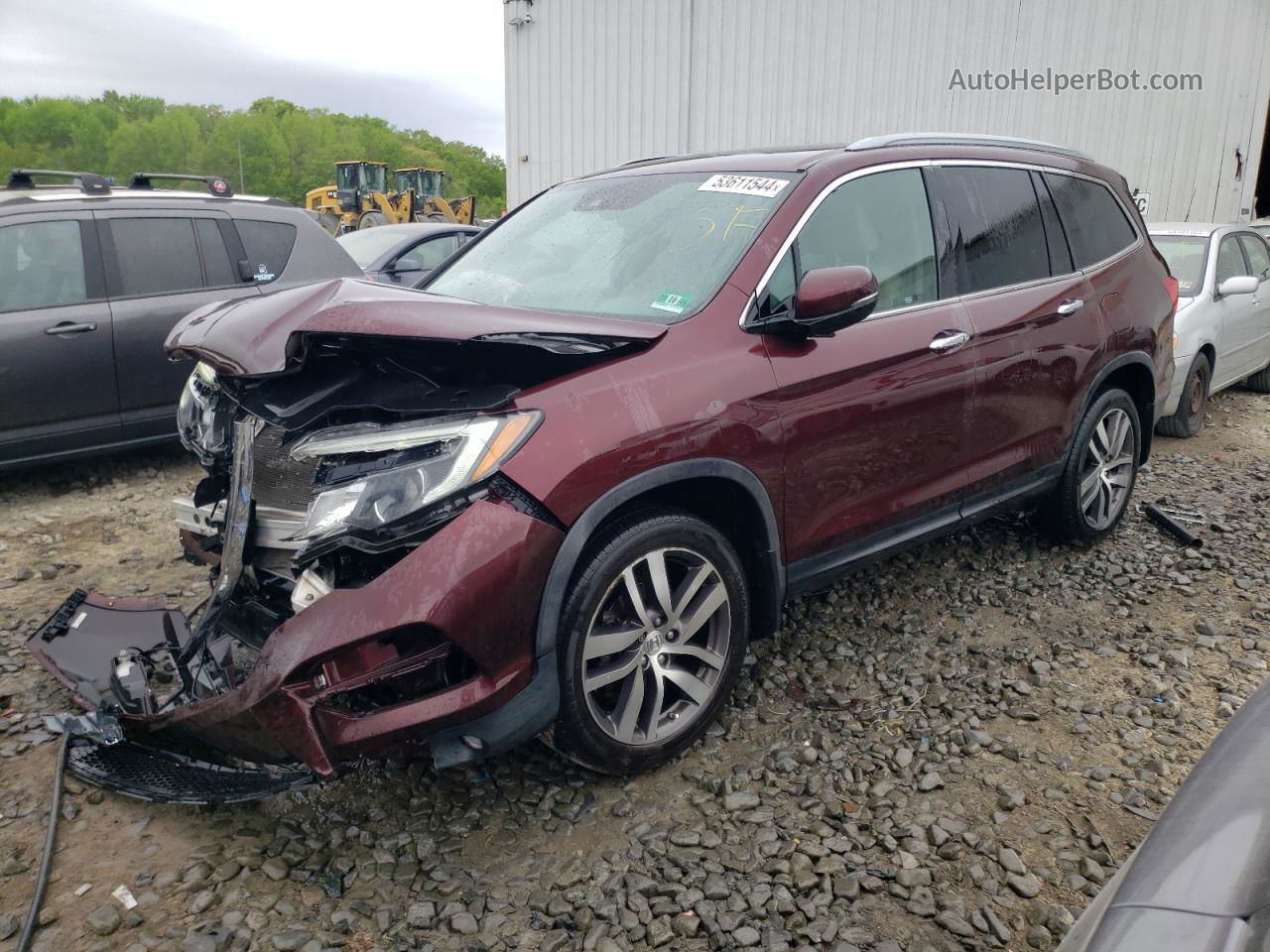 2016 Honda Pilot Elite Бордовый vin: 5FNYF6H04GB118153