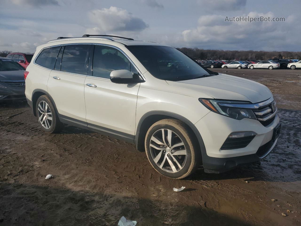 2017 Honda Pilot Elite White vin: 5FNYF6H04HB034920