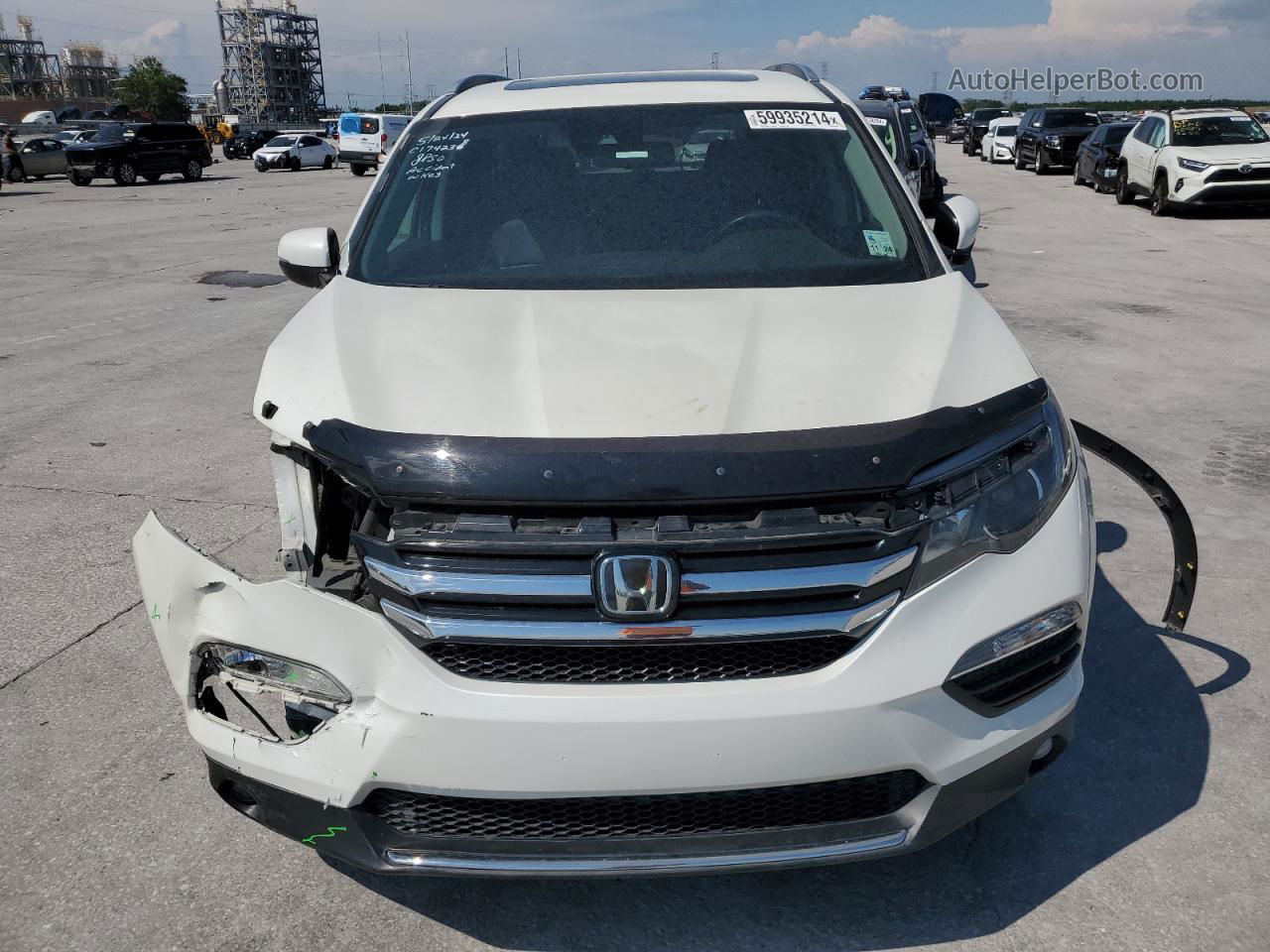 2017 Honda Pilot Elite White vin: 5FNYF6H05HB035820