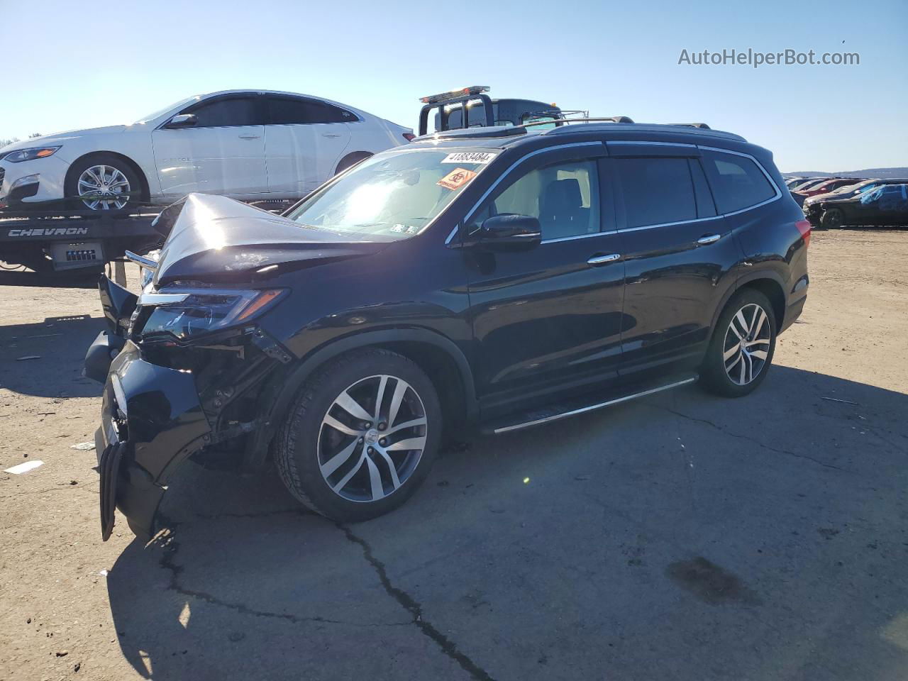 2016 Honda Pilot Elite Черный vin: 5FNYF6H06GB072955