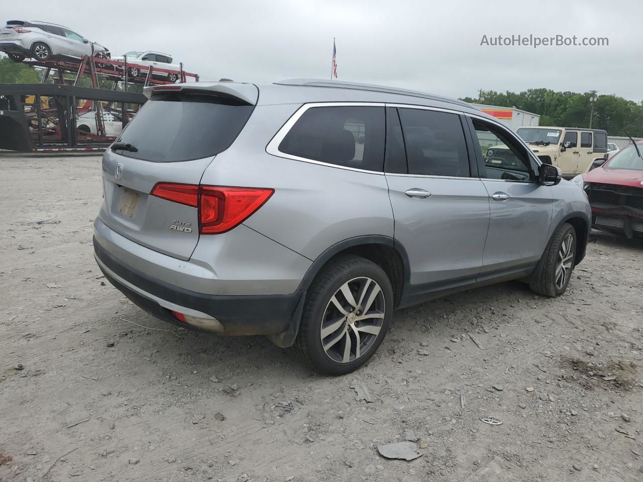 2016 Honda Pilot Elite Silver vin: 5FNYF6H06GB098021