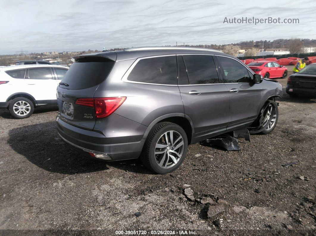 2016 Honda Pilot Elite Gray vin: 5FNYF6H06GB110748