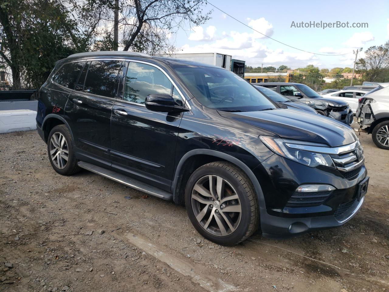 2017 Honda Pilot Elite Черный vin: 5FNYF6H07HB055311