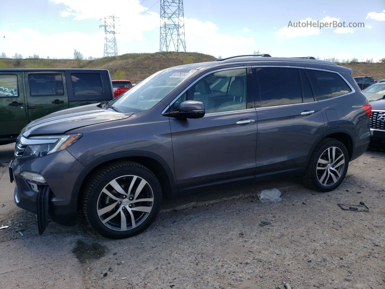 2017 Honda Pilot Elite Gray vin: 5FNYF6H09HB081733