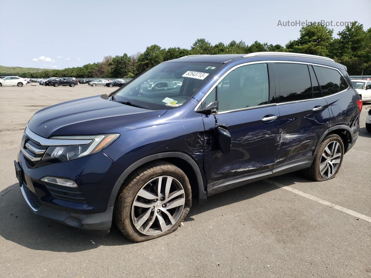 2016 Honda Pilot Elite Синий vin: 5FNYF6H0XGB007588