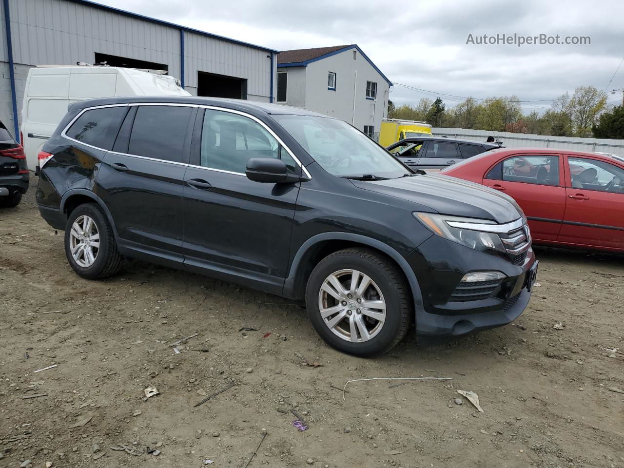 2016 Honda Pilot Lx Black vin: 5FNYF6H14GB023388