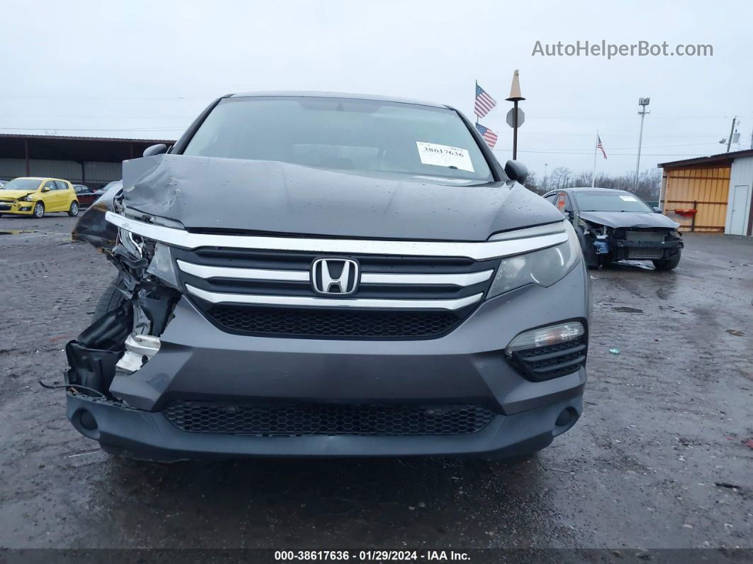 2016 Honda Pilot Lx Gray vin: 5FNYF6H14GB045732