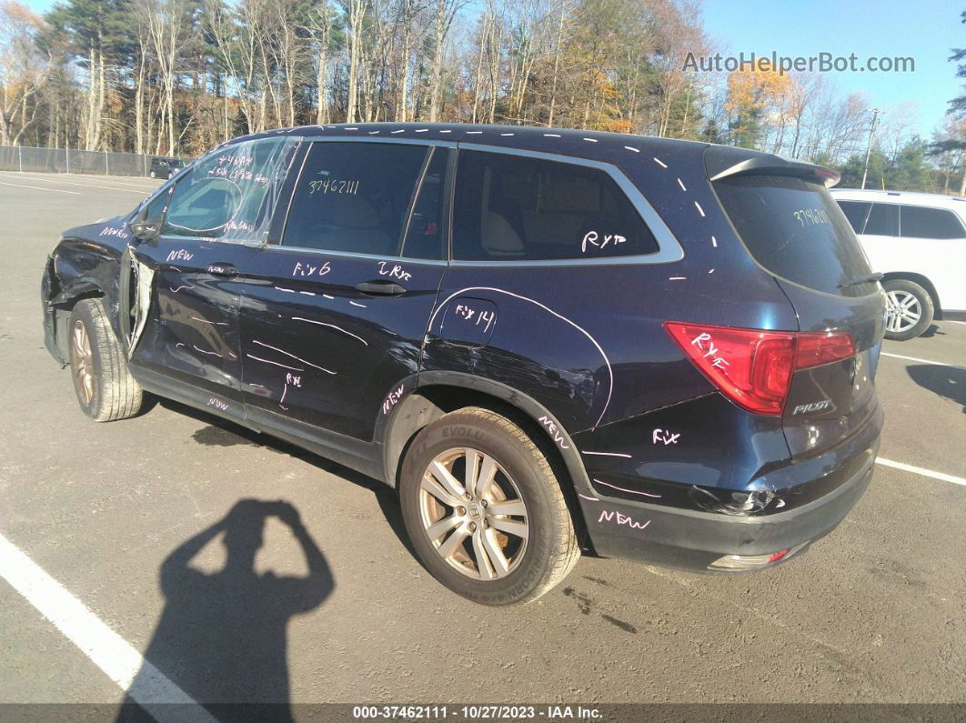 2016 Honda Pilot Lx Dark Blue vin: 5FNYF6H15GB037297