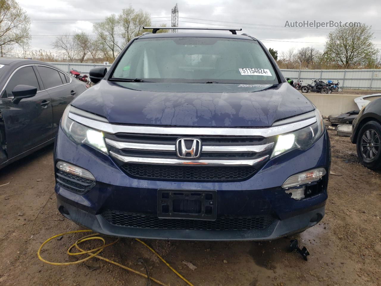 2017 Honda Pilot Lx Blue vin: 5FNYF6H19HB079926