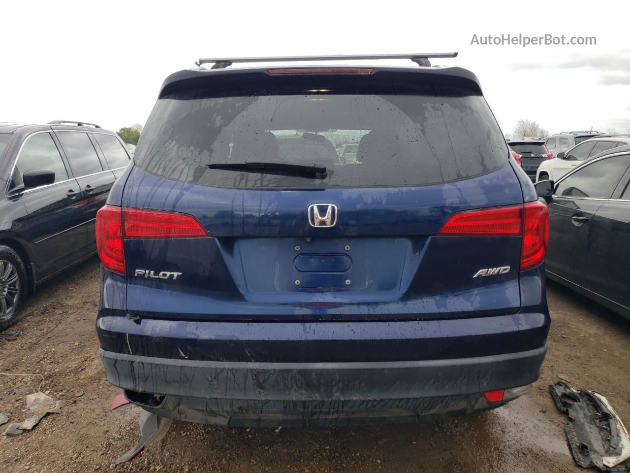 2017 Honda Pilot Lx Синий vin: 5FNYF6H19HB079926