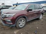 2016 Honda Pilot Lx Maroon vin: 5FNYF6H1XGB052815