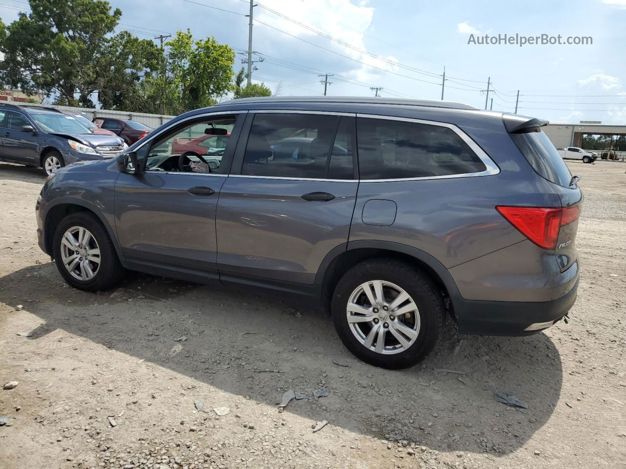 2016 Honda Pilot Lx Gray vin: 5FNYF6H1XGB094594