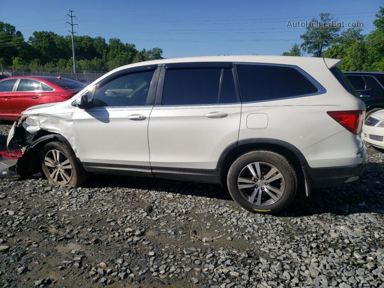 2016 Honda Pilot Ex White vin: 5FNYF6H30GB076722