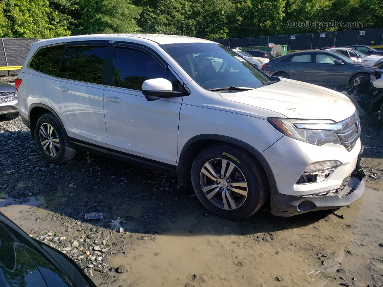 2016 Honda Pilot Ex White vin: 5FNYF6H30GB076722