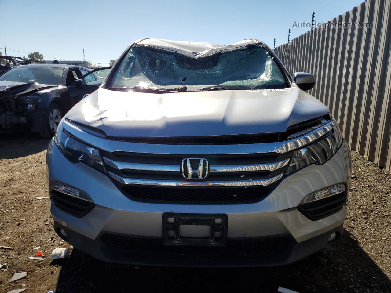 2017 Honda Pilot Ex Silver vin: 5FNYF6H32HB012165