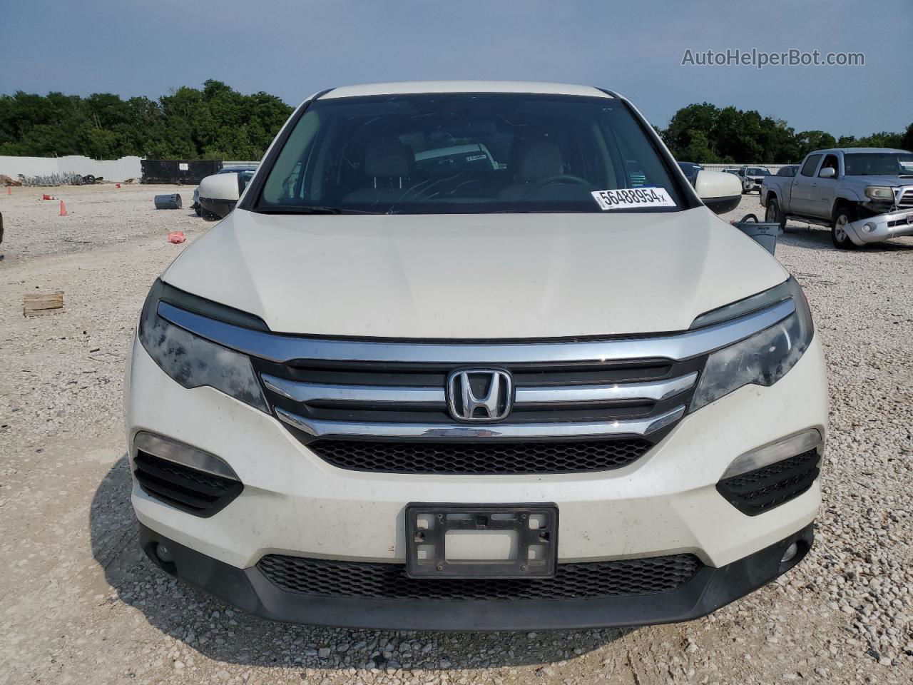 2017 Honda Pilot Ex White vin: 5FNYF6H32HB077906