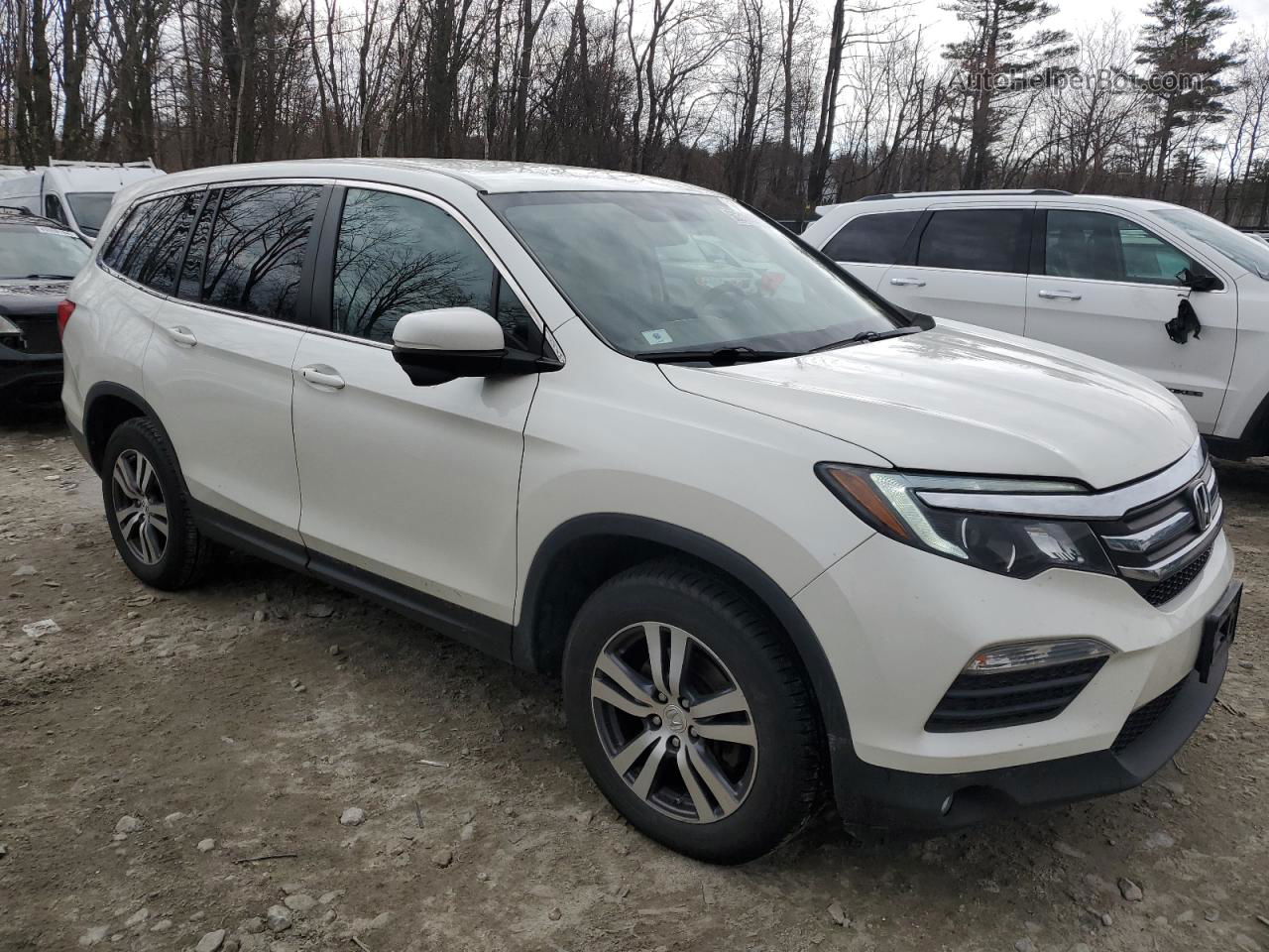 2017 Honda Pilot Ex Белый vin: 5FNYF6H32HB079655