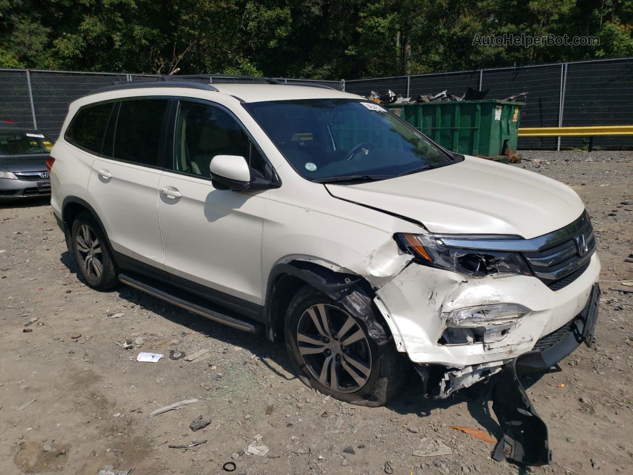 2016 Honda Pilot Ex White vin: 5FNYF6H33GB044265