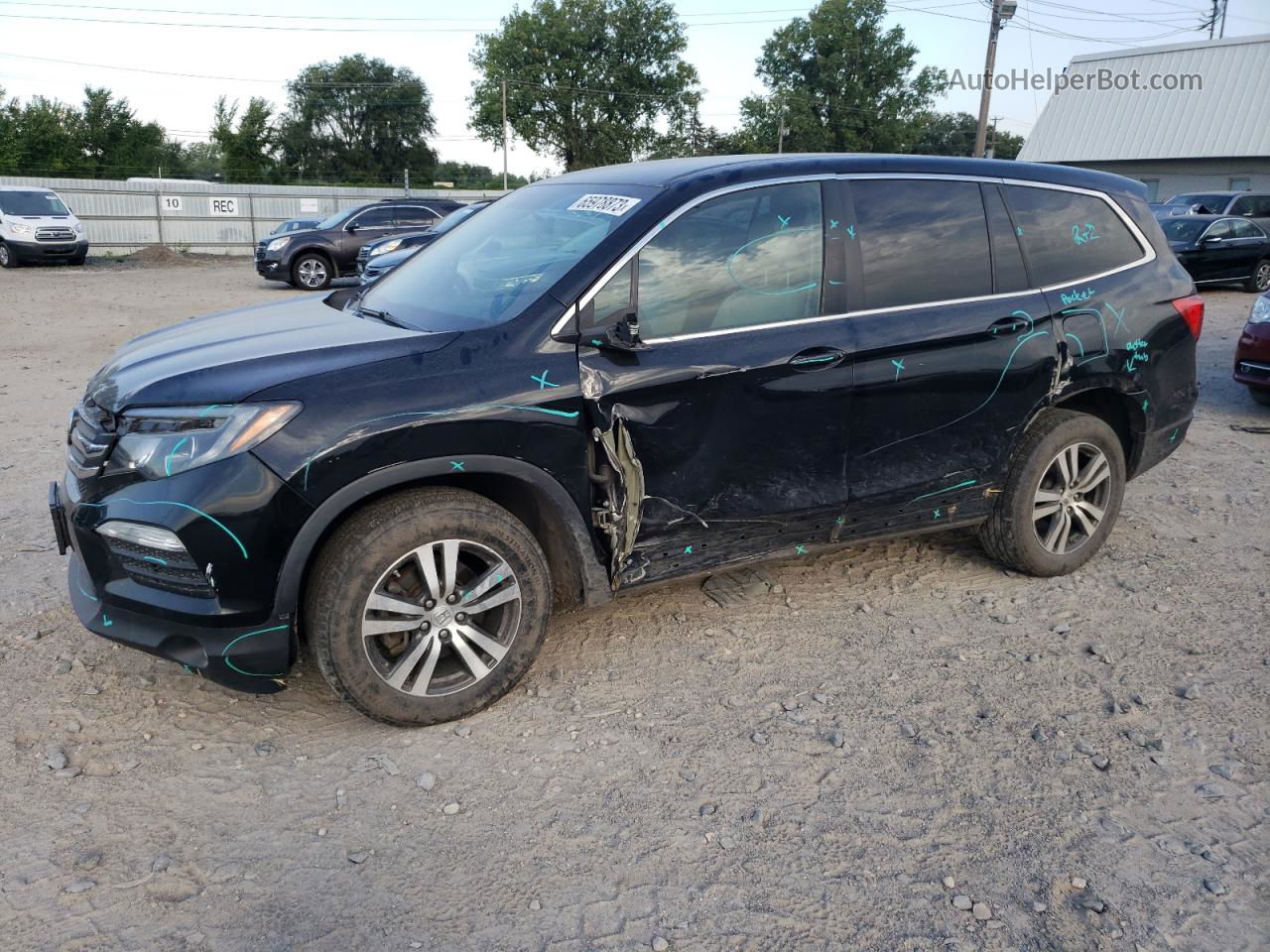 2016 Honda Pilot Ex Black vin: 5FNYF6H34GB105347