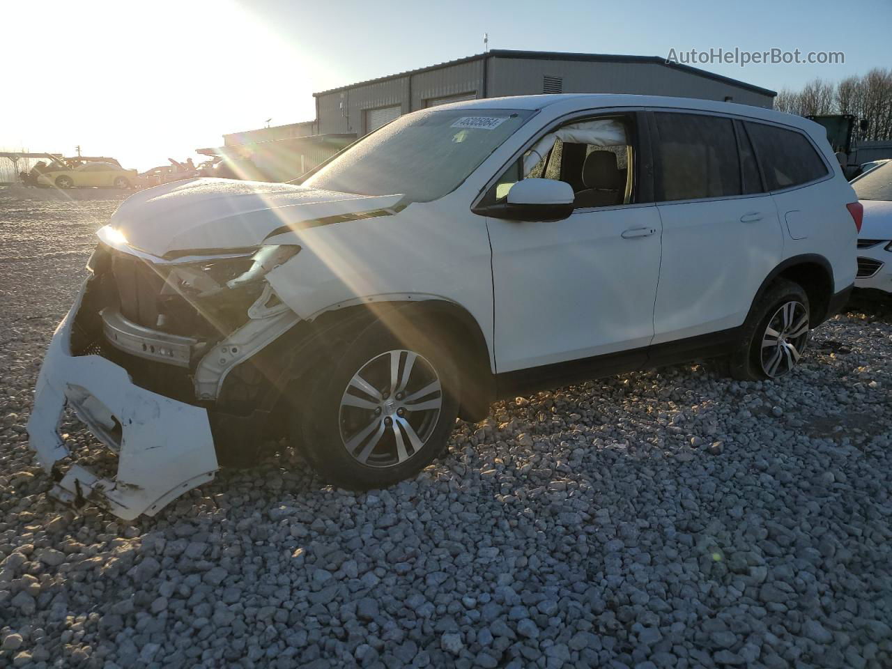 2016 Honda Pilot Ex White vin: 5FNYF6H35GB084539