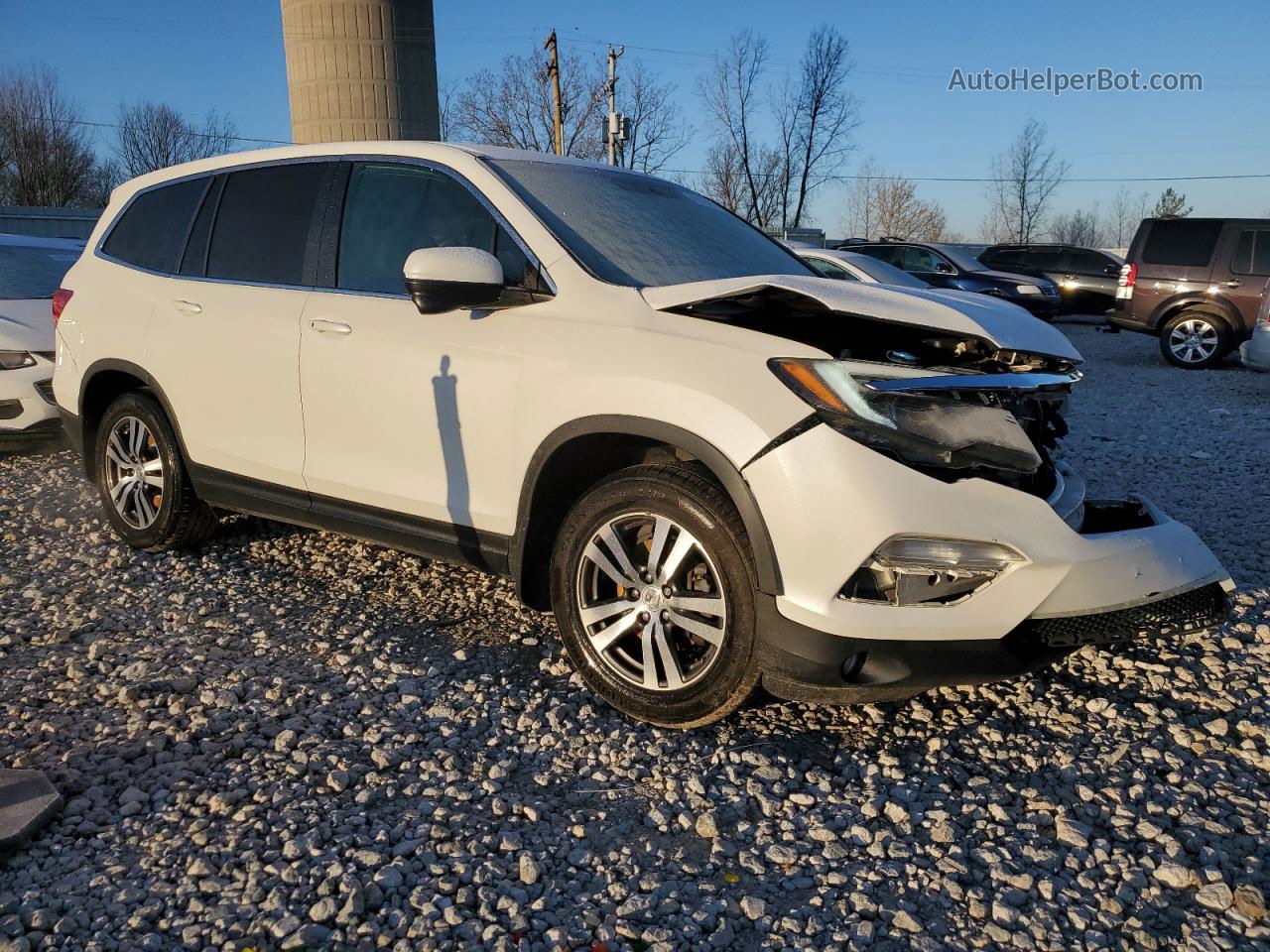 2016 Honda Pilot Ex White vin: 5FNYF6H35GB084539