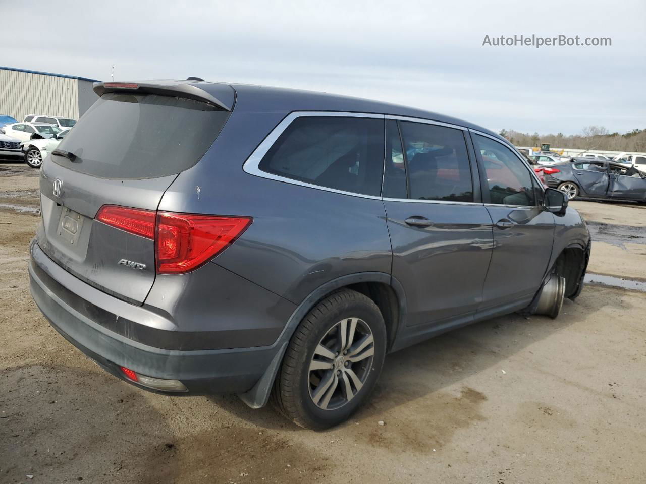 2016 Honda Pilot Ex Gray vin: 5FNYF6H35GB097503