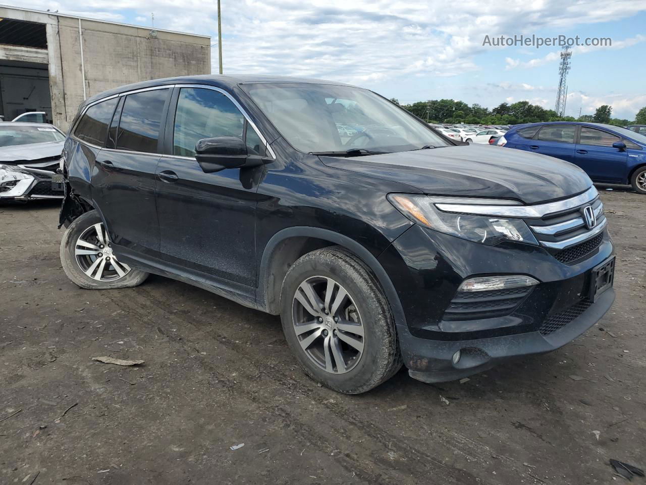 2017 Honda Pilot Ex Black vin: 5FNYF6H36HB008023