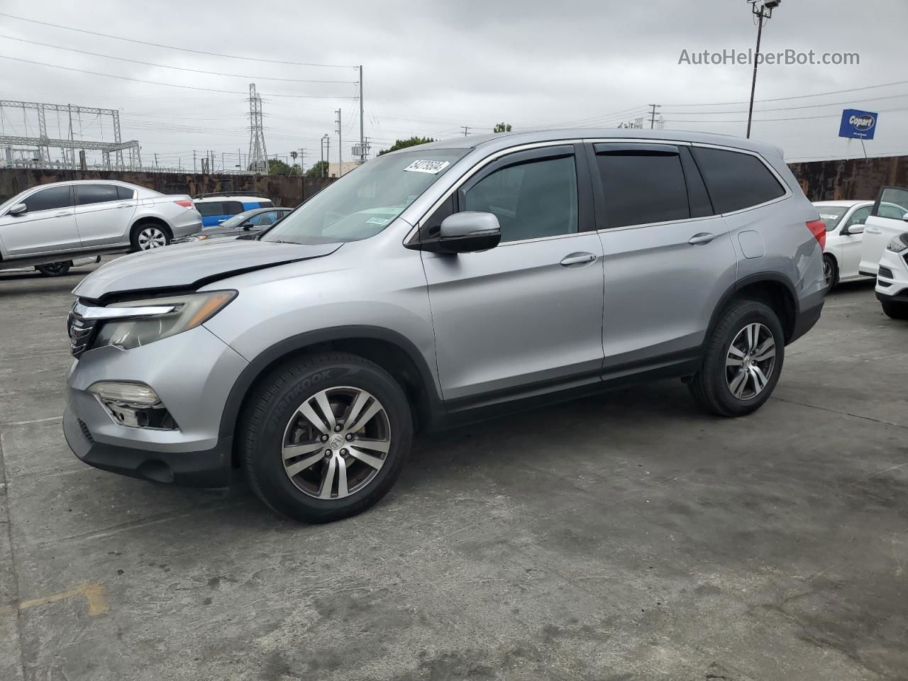 2017 Honda Pilot Ex Silver vin: 5FNYF6H36HB009673