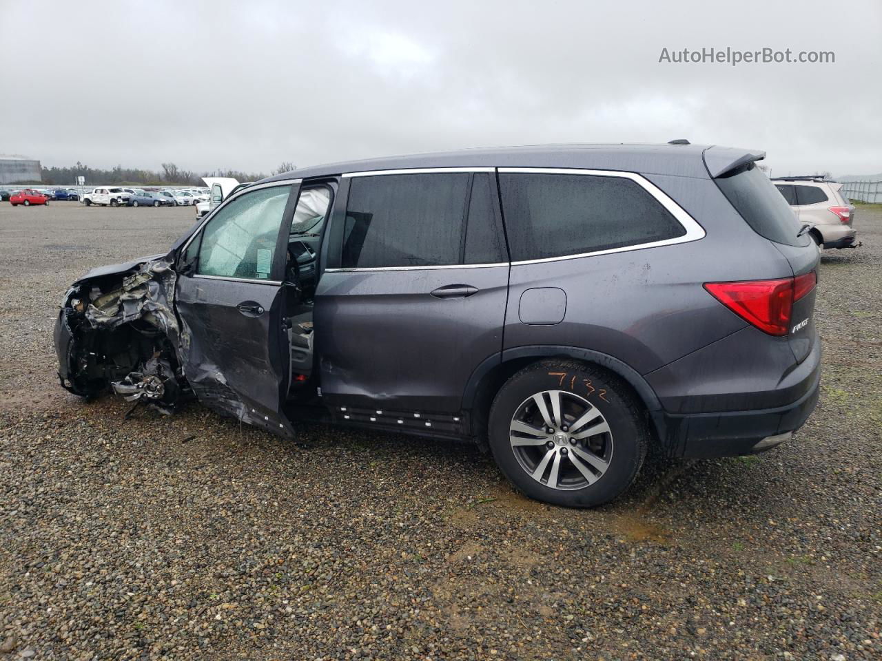 2017 Honda Pilot Ex Gray vin: 5FNYF6H36HB093462