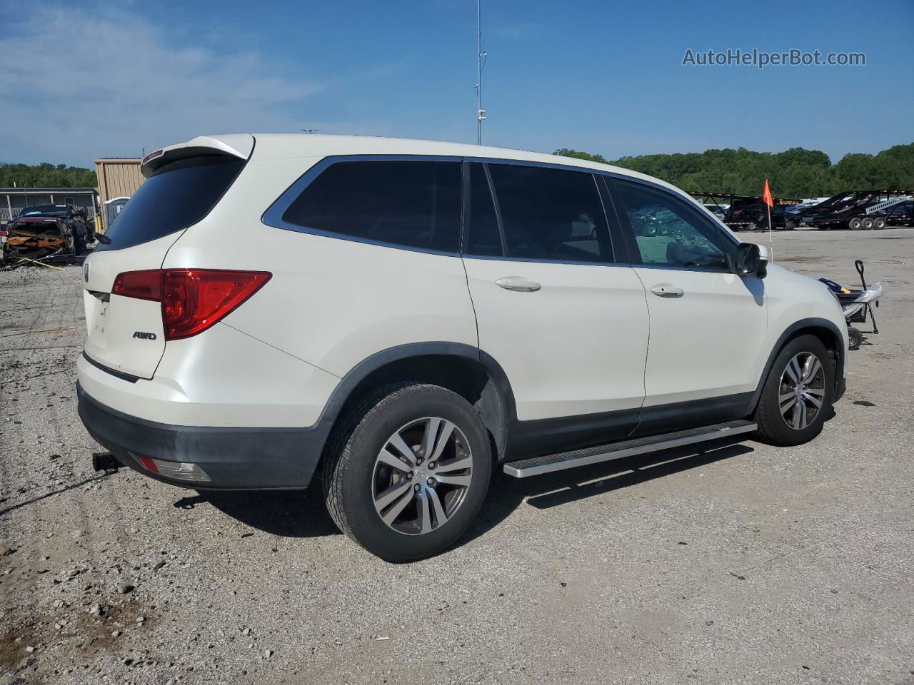 2016 Honda Pilot Ex Белый vin: 5FNYF6H37GB043538