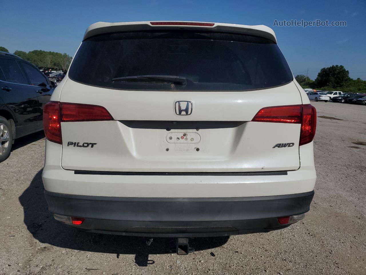 2016 Honda Pilot Ex White vin: 5FNYF6H37GB043538