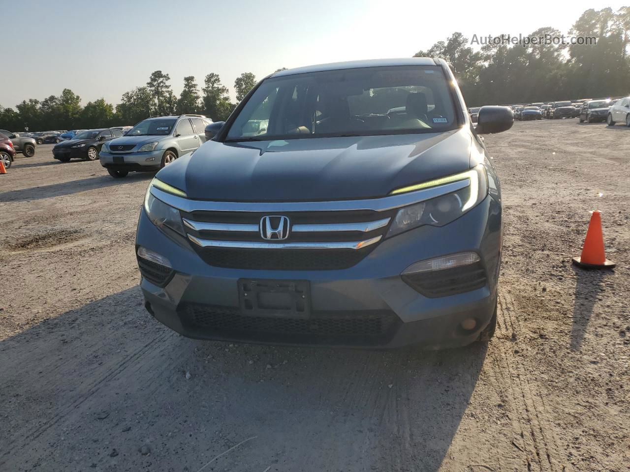 2017 Honda Pilot Ex Blue vin: 5FNYF6H37HB003512