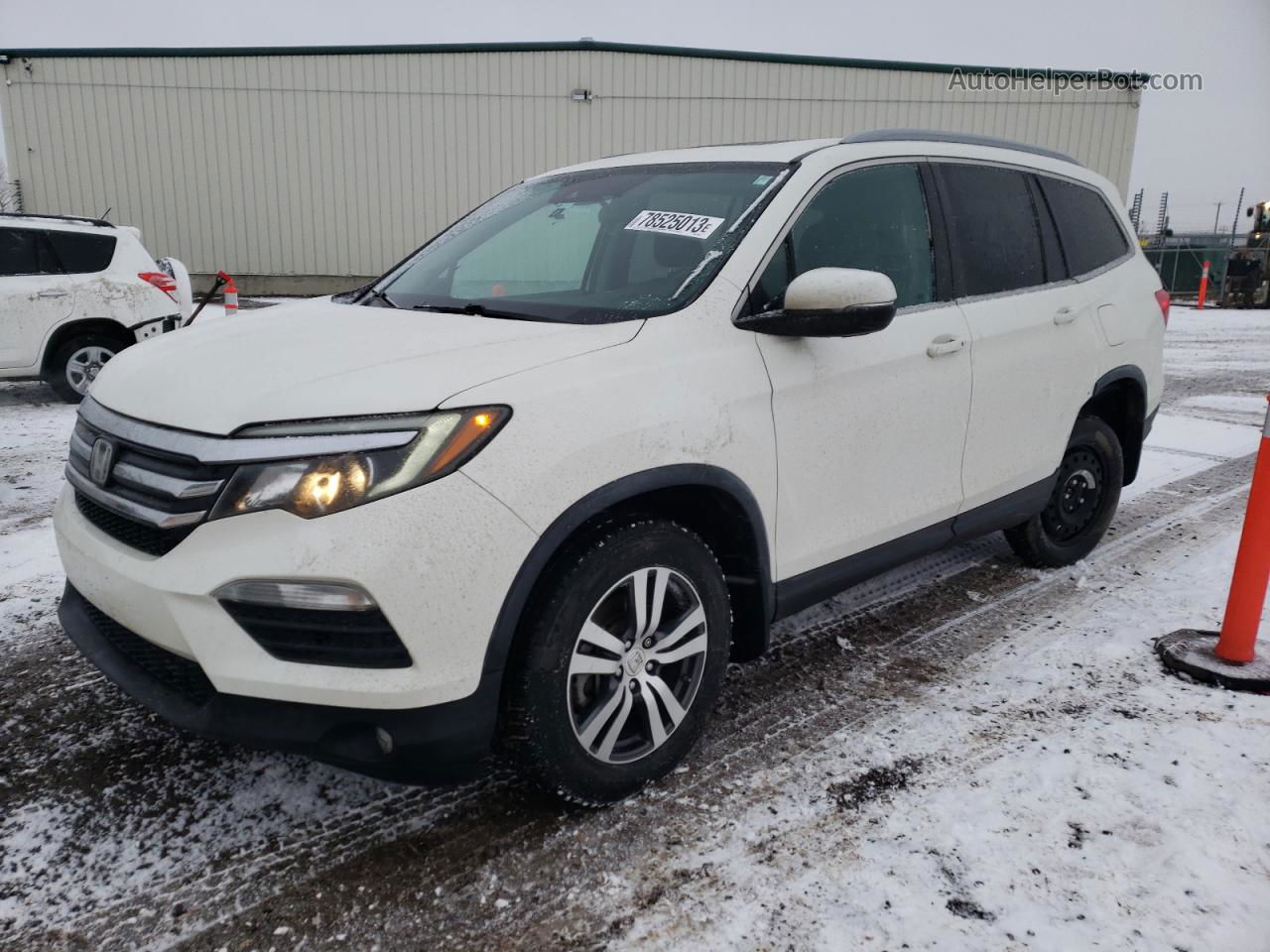 2017 Honda Pilot Ex White vin: 5FNYF6H37HB504402