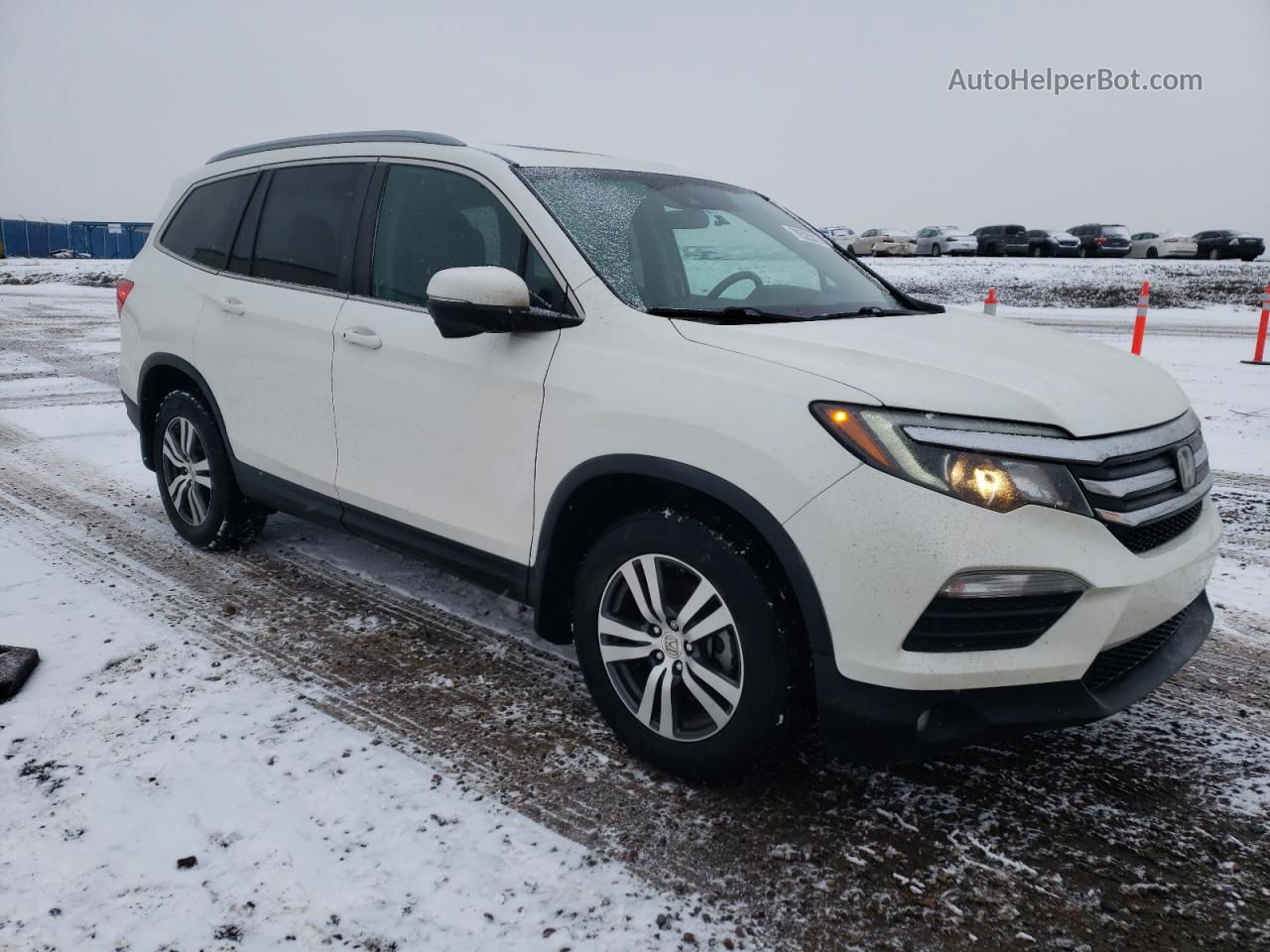 2017 Honda Pilot Ex White vin: 5FNYF6H37HB504402