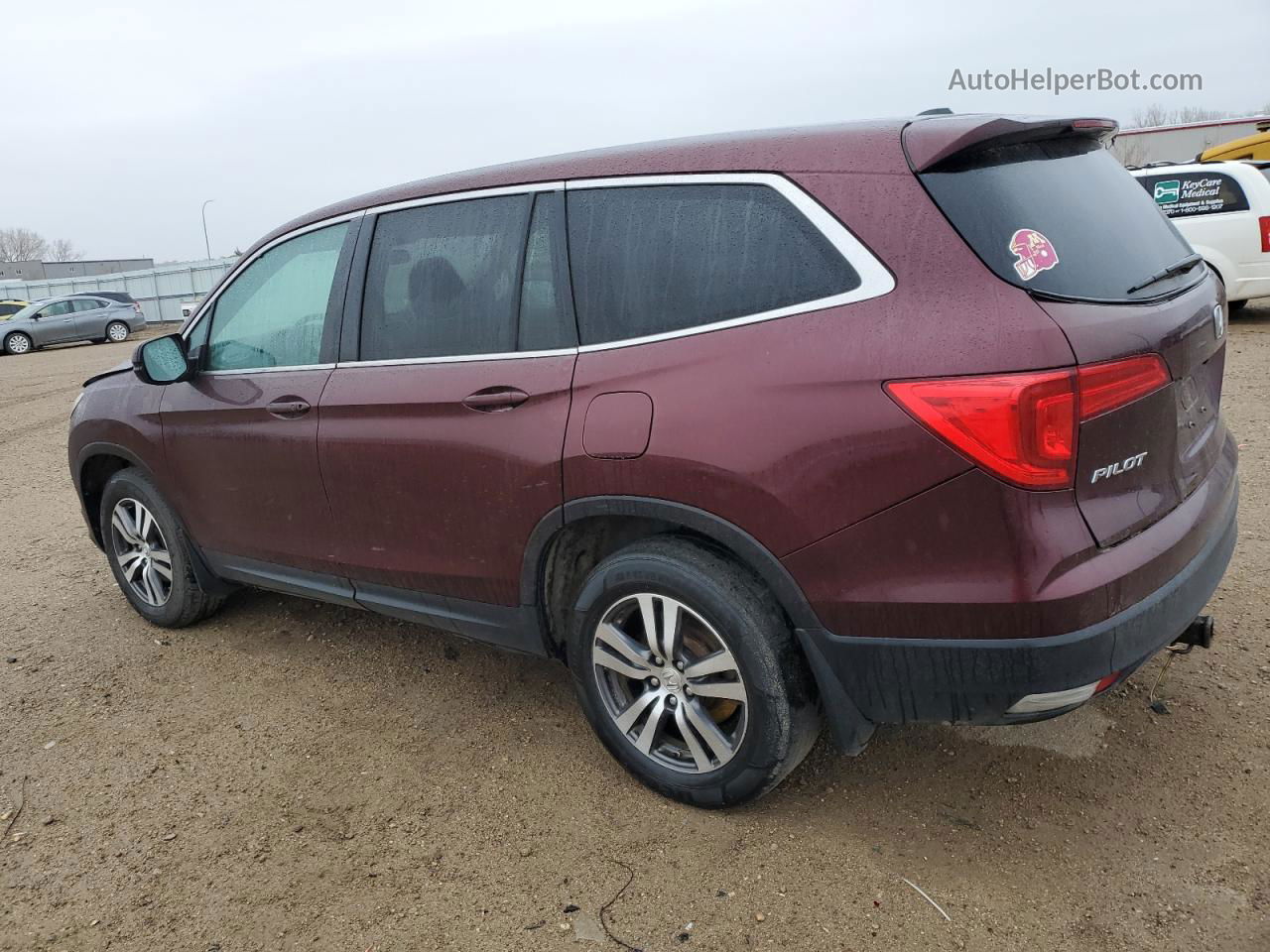 2016 Honda Pilot Ex Темно-бордовый vin: 5FNYF6H38GB022617