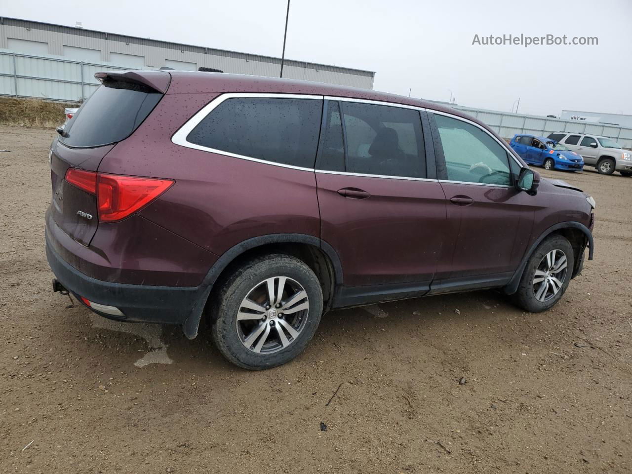 2016 Honda Pilot Ex Maroon vin: 5FNYF6H38GB022617