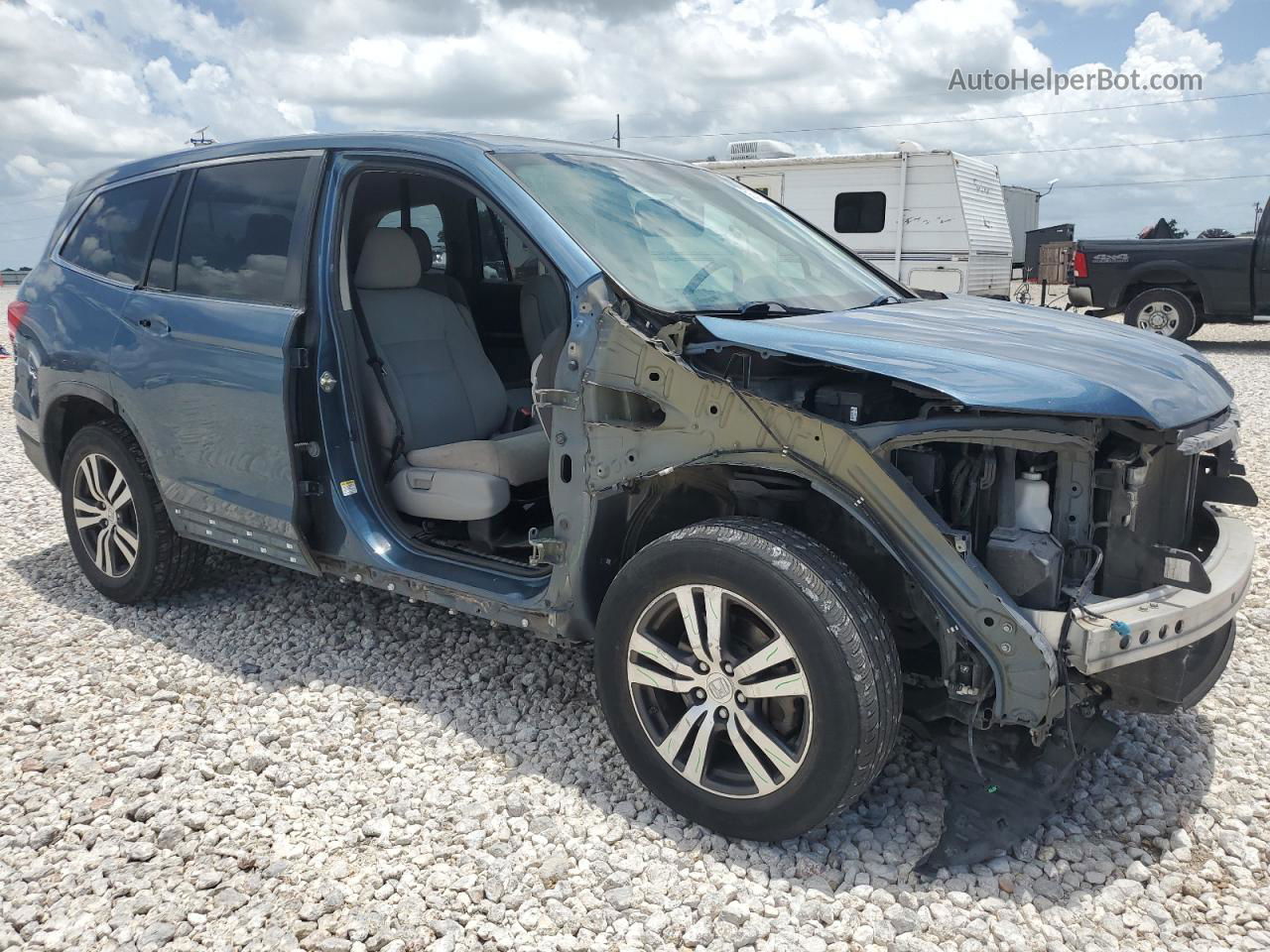 2016 Honda Pilot Ex Blue vin: 5FNYF6H38GB062731