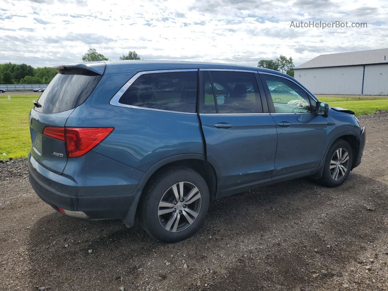 2016 Honda Pilot Ex Blue vin: 5FNYF6H39GB096144