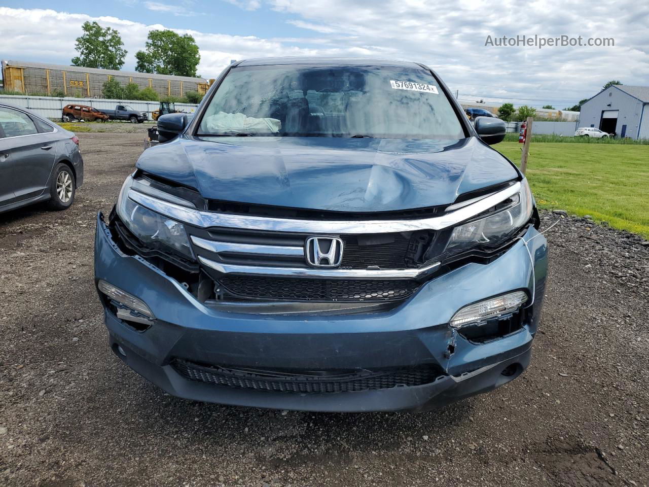 2016 Honda Pilot Ex Blue vin: 5FNYF6H39GB096144