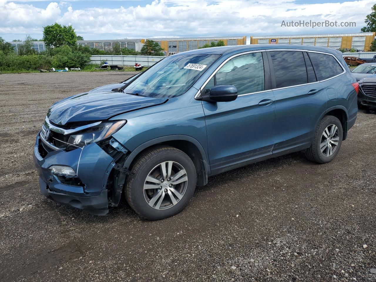 2016 Honda Pilot Ex Blue vin: 5FNYF6H39GB096144