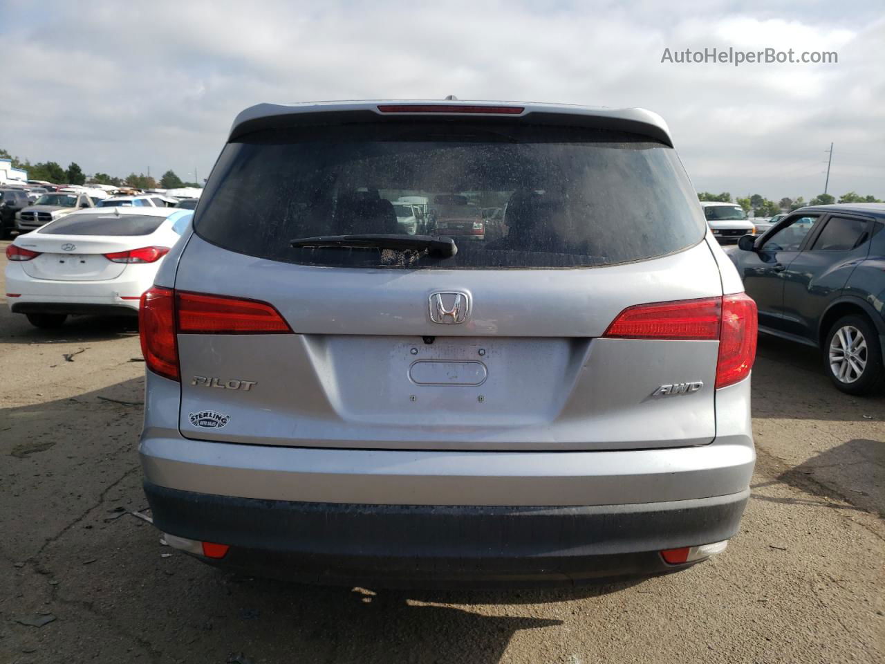 2016 Honda Pilot Ex Silver vin: 5FNYF6H39GB116070